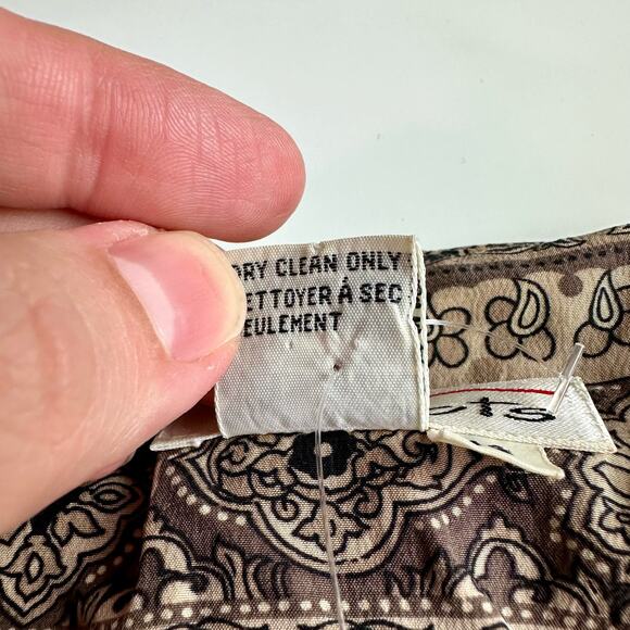 Talbots Women's 16 Vintage Label 100% Silk Tan & Brown One Button Blazer Jacket - Picture 4 of 9